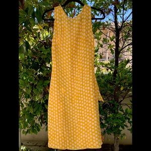 Valentino Yellow Polka Dot Silk Dress size 8